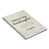 孫娘への手紙Keepsake Journal ノートブック (右側)