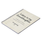 孫娘への手紙Keepsake Journal ノートブック (左側)