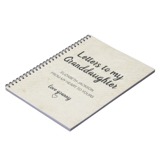 孫娘への手紙Keepsake Journal ノートブック (左側)