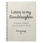 孫娘への手紙Keepsake Journal ノートブック (正面)