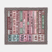 孫娘への贈り物 フリースブランケット (正面(横))