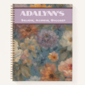 孫娘への軽度の水彩卒業ギフト ノートブック (正面)