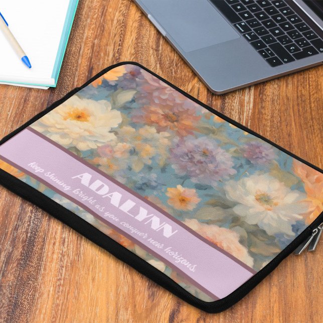 孫娘への軽度の水彩卒業ギフト ラップトップスリーブ (Mild Watercolor Graduation Gifts for Granddaughter)