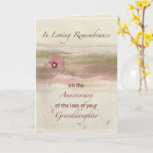 孫娘を亡くした日の追悼 カード (黄色い花)