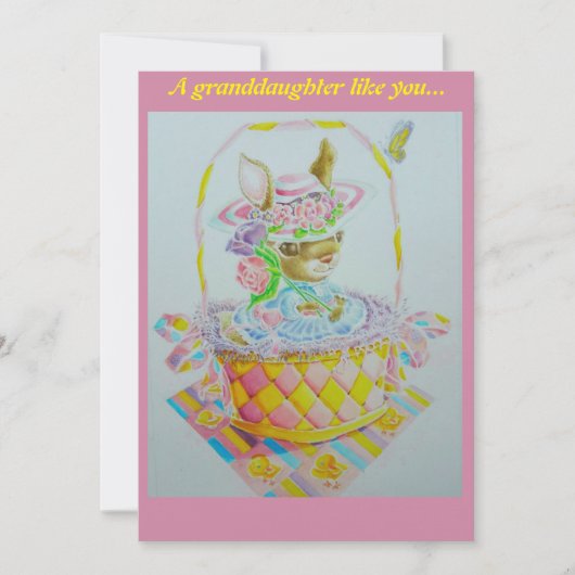 孫娘イースターカード サンキューカード (正面)