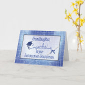 孫娘エンジニアリング卒業祝い カード (黄色い花)