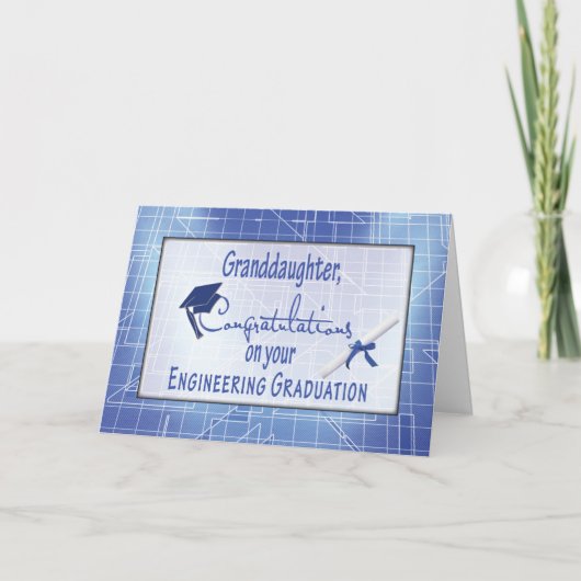 孫娘エンジニアリング卒業祝い カード (正面)