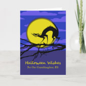 孫娘カスタム猫のためのフロントハロウィーン カード (正面)