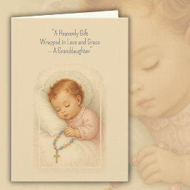 孫娘カソリック念珠ベビーガール カード