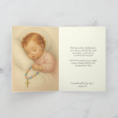 孫娘カソリック念珠ベビーガール カード (内部)