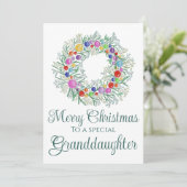 孫娘カラフルクリスマスリース シーズンカード (スタンド正面)