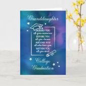 孫娘カレッジ卒業引用文水彩画 カード (黄色い花)