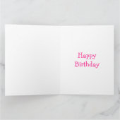 孫娘ガールの9thバースデーカードピンク カード (内部)