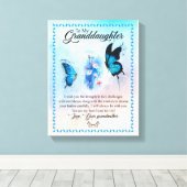 孫娘ギフト |愛おばあちゃん家族グループ キャンバスプリント (インサイチュ (ウッドフロア))