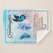 孫娘ギフト |愛おばあちゃん家族グループ シェルパブランケット (正面(横))