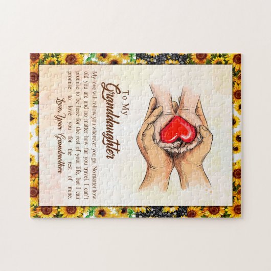 孫娘ギフト |愛おばあちゃん家族グループ ジグソーパズル (横)