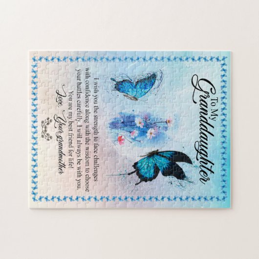 孫娘ギフト |愛おばあちゃん家族グループ ジグソーパズル (横)