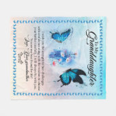 孫娘ギフト |愛おばあちゃん家族グループ フリースブランケット (正面(横))