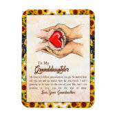 孫娘ギフト |愛おばあちゃん家族グループ マグネット (縦)