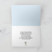 孫娘クリスマスドッグアイススケートで滑る カード (内部)