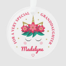 孫娘クリスマスユニコーンパーソナライズされた