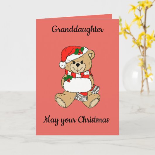 孫娘クリスマス カード (黄色い花)