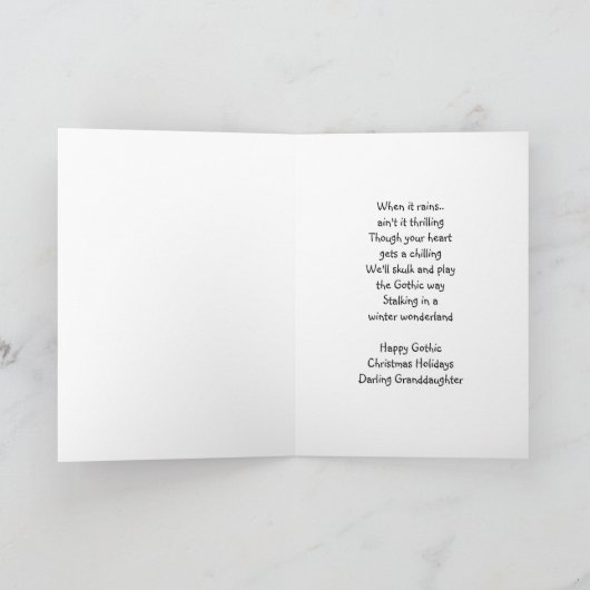 孫娘ゴシッククリスマスカードH.I.P.And Re シーズンカード (内部)