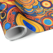 孫娘サイケデリックにポップ・アートの贈るアートレトロ ラッピングペーパー (ロールコーナー)