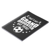 孫娘サッカー女子誇りを持った祖父母 ノートブック (左側)