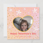 孫娘スイートフラワーバレンタインデー写真 シーズンカード (正面)