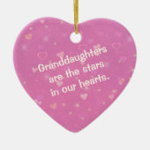 孫娘スターアンドハートバレンタインオーナメント セラミックオーナメント (正面)