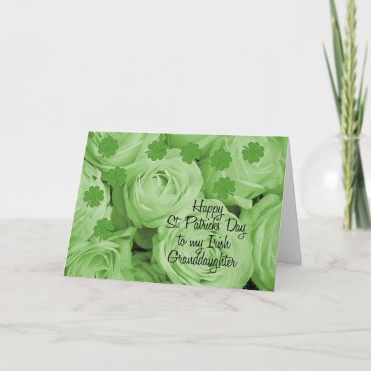 孫娘セントパトリックのアイルランドバラ カード (正面)