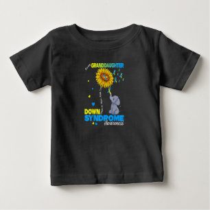 孫娘ダウン症候群認識度カワイトギフト ベビーTシャツ