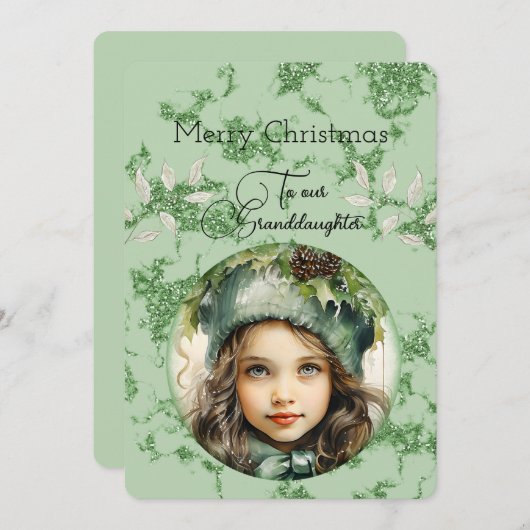 孫娘ダークヘアガールクリスマスの願い (正面/裏面)