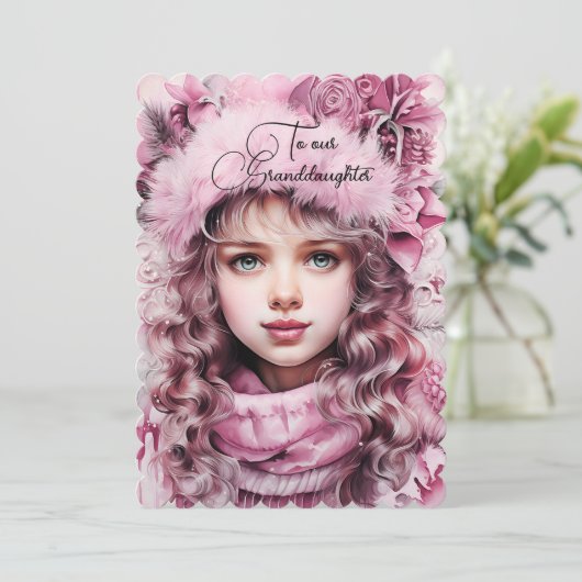 孫娘ダークヘアガールクリスマスの願い (スタンド正面)