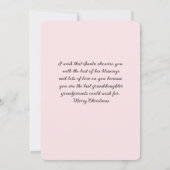 孫娘ダークヘアガールクリスマスの願い (裏面)