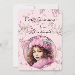 孫娘ダークヘアガールクリスマスの願い