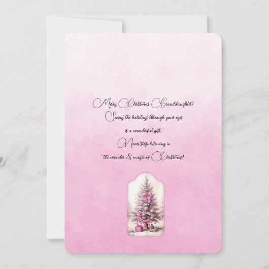 孫娘ダークヘアガールクリスマスの願い (裏面)