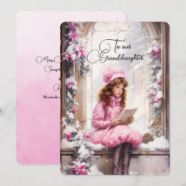 孫娘ダークヘアガールクリスマスの願い