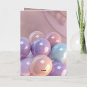 孫娘ハッピーバースデーバルーンケーキ カード (裏面)