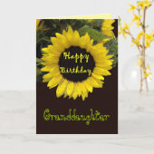 孫娘ハッピーバースデー明るひまわり カード (黄色い花)