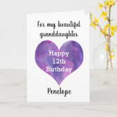 孫娘ハッピー12誕生日 カード (黄色い花)