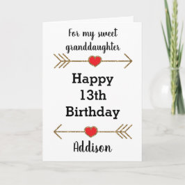 孫娘ハッピー13誕生日 カード