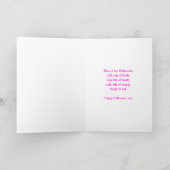 孫娘ハロウィン女の子らしと魔女ピンクス カード (内部)