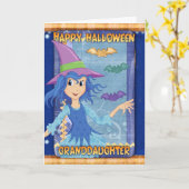 孫娘ハロウィーン用挨拶カード カード (黄色い花)