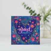 孫娘ハートフローラかわいらしバレンタインカード (スタンド正面)