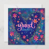 孫娘ハートフローラかわいらしバレンタインカード (正面)