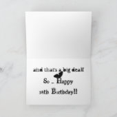 孫娘バタフライ18歳の誕生日。 カード (内部)