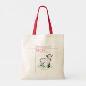 孫娘バプティスピンクガールラムネームと日付 トートバッグ (裏面)