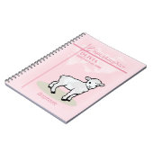 孫娘バプティスピンクガールラムネームと日付 ノートブック (左側)